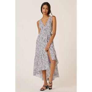 Anthropologie Hutch High-Low Wrap Midi Dress Adjustable Straps Size Small NWT